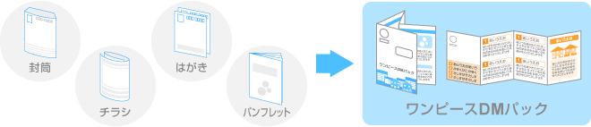 1枚のDMが、 顧客の手元でパンフレットに